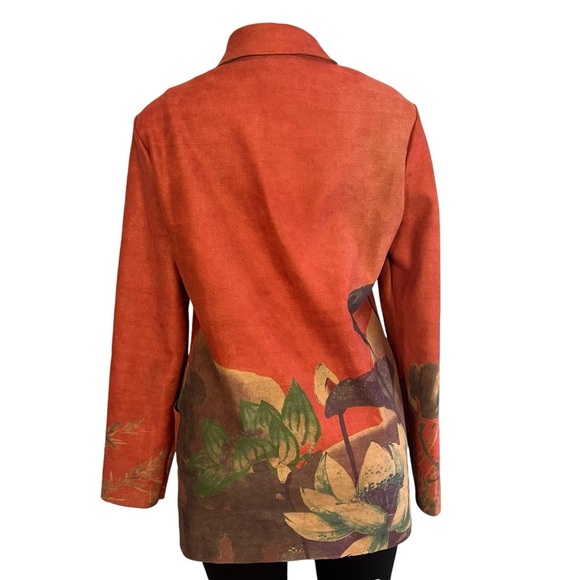 Tempo Paris Art Deco Motif Bohemian Open Front Cardigan Blazer - Picture 9 of 12